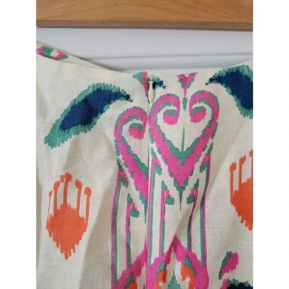 New Zara LINEN BLEND KNOTTED PARE SKIRT,Size XS,Color Ecru - Picture 10 of 12